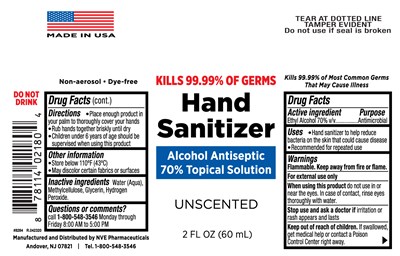 Full Label (Nve Hand Sanitizer Unscented)